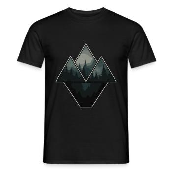 Forest Nature Lovers - Men's T-Shirt - black - Front - AI Model Male 178 light (178cm)
