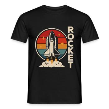Raketen Rocket Fans - Männer T-Shirt - Schwarz - Vorne - AI Model Male 178 light (178cm)