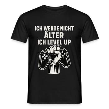 Je ne vieillis pas, je monte de niveau - T-shirt homme - noir - Devant - AI Model Male 178 light (178cm)