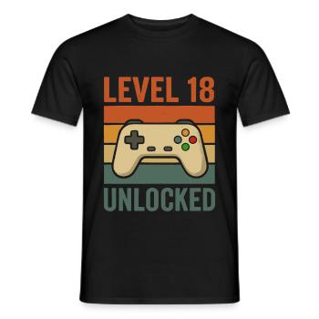 Gamer Geburtstag Retro Design - Männer T-Shirt - Schwarz - Vorne - AI Model Male 178 light (178cm)