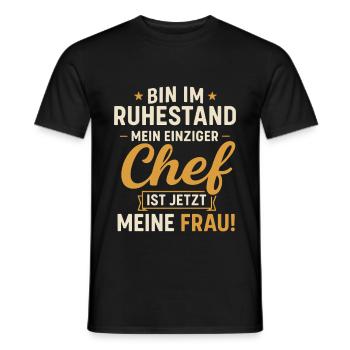 Ruhestand Chef Meine Frau - Männer T-Shirt - Schwarz - Vorne - AI Model Male 178 light (178cm)