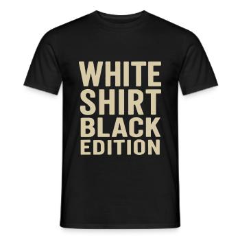 Chemise Blanche Édition Noire - T-shirt homme - noir - Devant - AI Model Male 178 light (178cm)