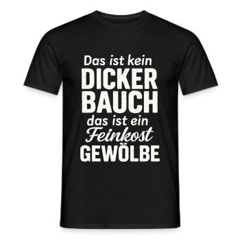 Delicatessen vault – Funny saying for connoisseurs - Men's T-Shirt - black - Front - AI Model Male 178 light (178cm)