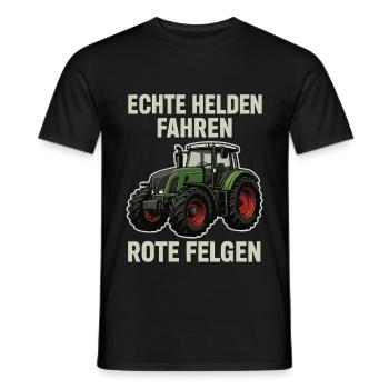 De vrais héros au volant de tracteurs - T-shirt homme - noir - Devant - AI Model Male 178 light (178cm)