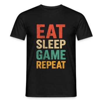 Manger Dormir Pari - T-shirt homme - noir - Devant - AI Model Male 178 light (178cm)