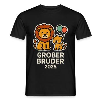 Big Brother 2025 – Chemise des frères et sœurs Leo - T-shirt homme - noir - Devant - AI Model Male 178 light (178cm)