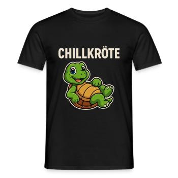 Chill Toad Turtle - Funny Turtle - Men's T-Shirt - black - Front - AI Model Male 178 light (178cm)