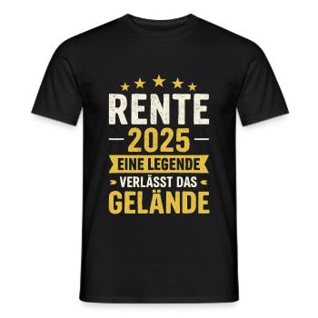 Pension 2025 - Legend - Men's T-Shirt - black - Front - AI Model Male 178 light (178cm)