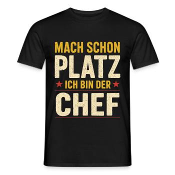 Ich bin der Chef – Spruch - Männer T-Shirt - Schwarz - Vorne - AI Model Male 178 light (178cm)