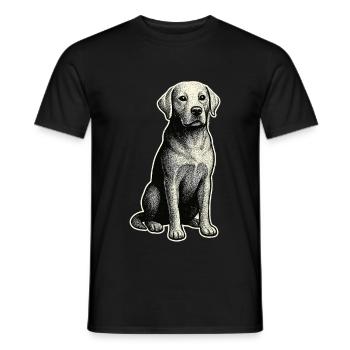 Vintage Dog – Loyal & Classic - Men's T-Shirt - black - Front - AI Model Male 178 light (178cm)