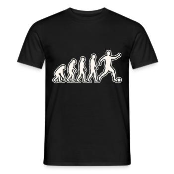 Evolution to become a football player - Men's T-Shirt - black - Front - AI Model Male 178 light (178cm)