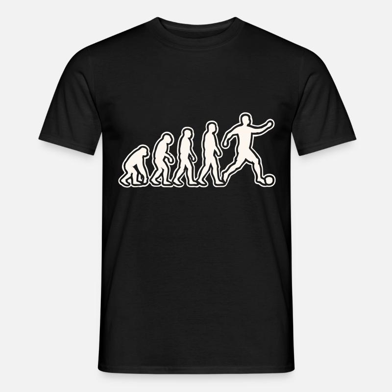Evolution til at blive fodboldspiller - Mænd T-shirt - sort