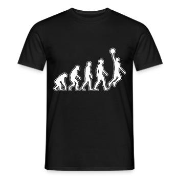 Evolution to basketball player - Men's T-Shirt - black - Front - AI Model Male 178 light (178cm)