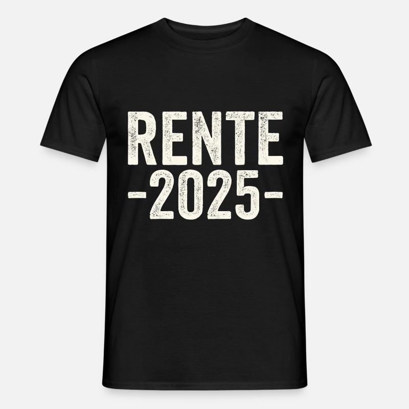 Rente 2025 - Männer T-Shirt - Schwarz
