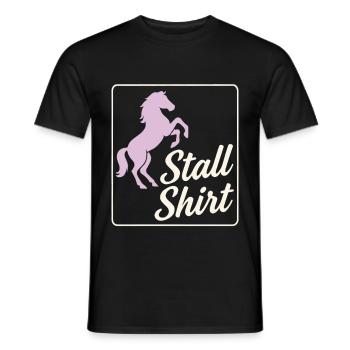 Stable Shirt – Horse Girl Design - Men's T-Shirt - black - Front - AI Model Male 178 light (178cm)