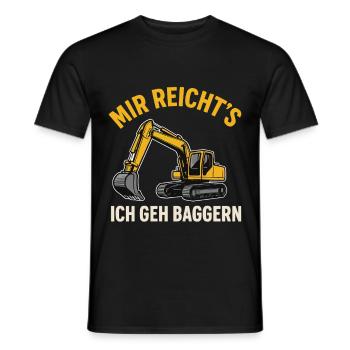 J’en ai assez, je vais creuser - T-shirt homme - noir - Devant - AI Model Male 178 light (178cm)