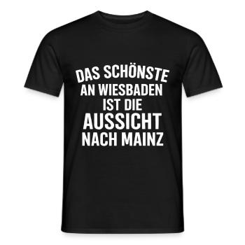 Mainz Spruch – Aussicht nach Mainz Shirt - Männer T-Shirt - Schwarz - Vorne - AI Model Male 178 light (178cm)