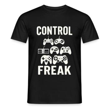 Manette Zocken Gaming Freak - T-shirt homme - noir - Devant - AI Model Male 178 light (178cm)