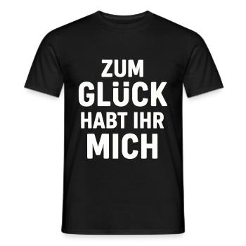 Heureusement que vous m’avez - T-shirt homme - noir - Devant - AI Model Male 178 light (178cm)