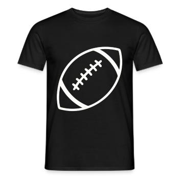 American Football – Minimalistisch & Sportlich - Männer T-Shirt - Schwarz - Vorne - AI Model Male 178 light (178cm)