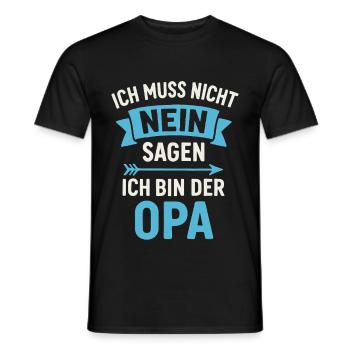 Je n’ai pas besoin de dire non, je suis grand-père - T-shirt homme - noir - Devant - AI Model Male 178 light (178cm)