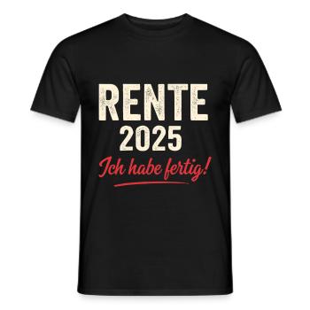 Pension 2025 – I'm done - Men's T-Shirt - black - Front - AI Model Male 178 light (178cm)