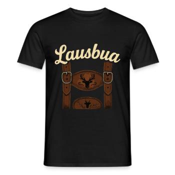 Lederhosen Design - Männer T-Shirt - Schwarz - Vorne - AI Model Male 178 light (178cm)