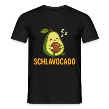 Schlavocado Avocado Schlafen Humor - Männer T-Shirt - Schwarz - Vorne - AI Model Male 178 light (178cm)