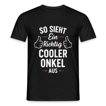Voici à quoi ressemble un oncle vraiment cool - T-shirt homme - noir - Devant - AI Model Male 178 light (178cm)