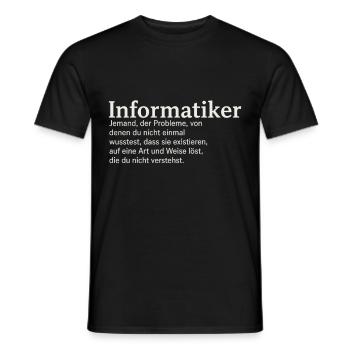 Computer scientist definition funny - Men's T-Shirt - black - Front - AI Model Male 178 light (178cm)
