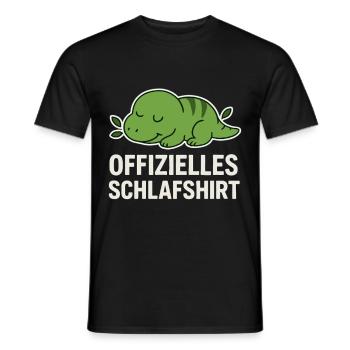 Offizielles Schlafshirt – Dino Edition - Männer T-Shirt - Schwarz - Vorne - AI Model Male 178 light (178cm)