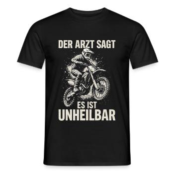 Motocross – Le médecin dit que c’est incurable - T-shirt homme - noir - Devant - AI Model Male 178 light (178cm)