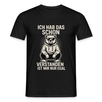 I got it – I just don't care | Funny - Men's T-Shirt - black - Front - AI Model Male 178 light (178cm)