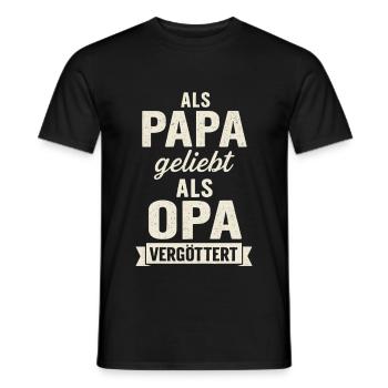 Dad loved, grandpa idolized – saying - Men's T-Shirt - black - Front - AI Model Male 178 light (178cm)