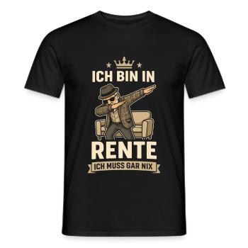 I'm retired – I don't have to do anything - Men's T-Shirt - black - Front - AI Model Male 178 light (178cm)