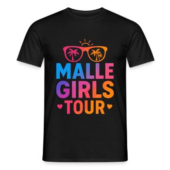 Malle Girls Tour – Partycrew Shirt - Männer T-Shirt - Schwarz - Vorne - AI Model Male 178 light (178cm)