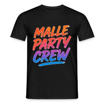 Malle Party Crew – Chemise de groupe - T-shirt homme - noir - Devant - AI Model Male 178 light (178cm)