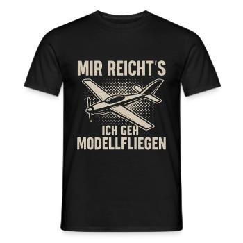 J’en ai assez, je vais faire de l’aéromodélisme - T-shirt homme - noir - Devant - AI Model Male 178 light (178cm)