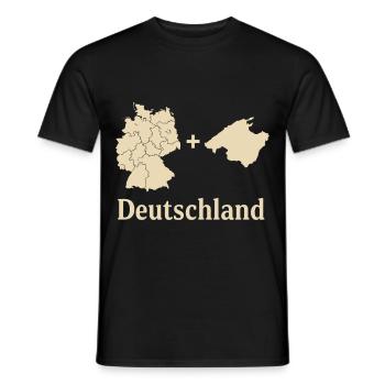 Allemagne + Majorque = Amour - T-shirt homme - noir - Devant - AI Model Male 178 light (178cm)
