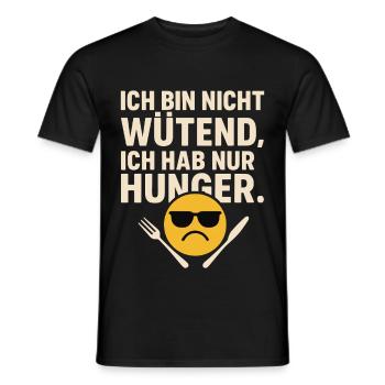 Ich bin nicht wütend ich hab nur Hunger Shirt - Männer T-Shirt - Schwarz - Vorne - AI Model Male 178 light (178cm)
