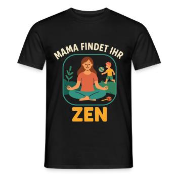 Maman Zen Dicton - T-shirt homme - noir - Devant - AI Model Male 178 light (178cm)