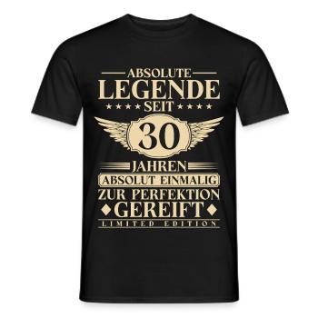 30. Geburtstag Legende seit 30 Jahren - Männer T-Shirt - Schwarz - Vorne - AI Model Male 178 light (178cm)