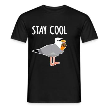 Cool Bleiben - Männer T-Shirt - Schwarz - Vorne - AI Model Male 178 light (178cm)