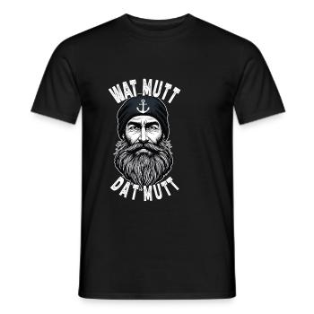 Ostfriesische Nordsee Seemann Wat Mutt Dat Mutt - Männer T-Shirt - Schwarz - Vorne - AI Model Male 178 light (178cm)