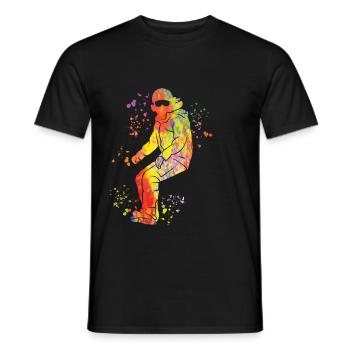 Snowboarder Snowboarding Snowboard - Men's T-Shirt - black - Front - AI Model Male 178 light (178cm)