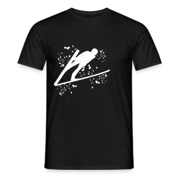 Vol à ski Ski nordique Saut à ski - T-shirt homme - noir - Devant - AI Model Male 178 light (178cm)