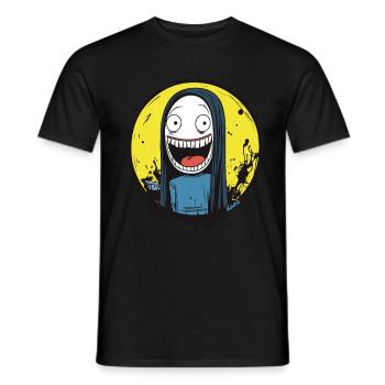 Durchgeknallte Figur mit langem Haar - Männer T-Shirt - Schwarz - Vorne - AI Model Male 178 light (178cm)