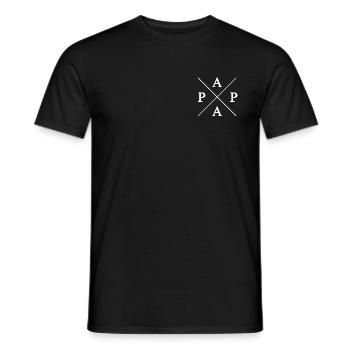 Blason de papa brodé en blanc - T-shirt homme - noir - Devant - AI Model Male 178 light (178cm)