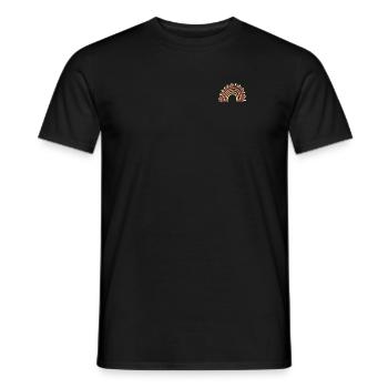 Orange Regenbogen in warmen Farben - Männer T-Shirt - Schwarz - Vorne - AI Model Male 178 light (178cm)