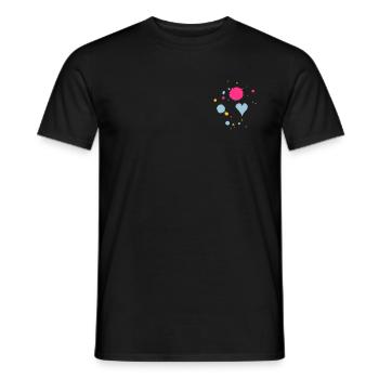 Blobs of paint, drop and heart - Men's T-Shirt - black - Front - AI Model Male 178 light (178cm)